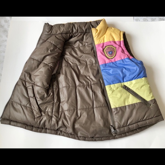 Kids 5Y Reversible Multi-Color Puffer Vest - Picture 5 of 9